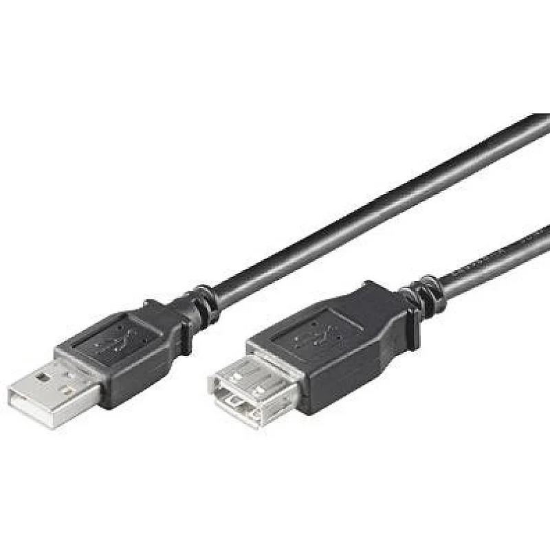 Kabelis MICRO_CONNEC USB TypeA M. USB TypeA F. 1.8m. melns Kabelis MICRO_CONNEC USB TypeA M. USB TypeA F. 1.8m. melns