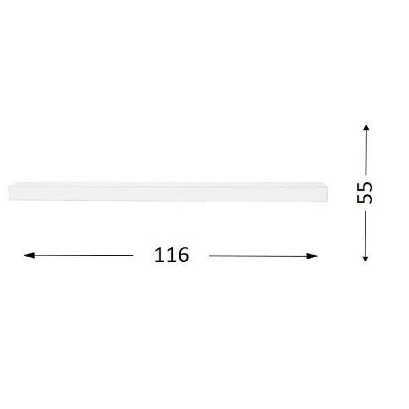 LED SURFACE MOUNT 40W.120CM. WHITE LIMAN
