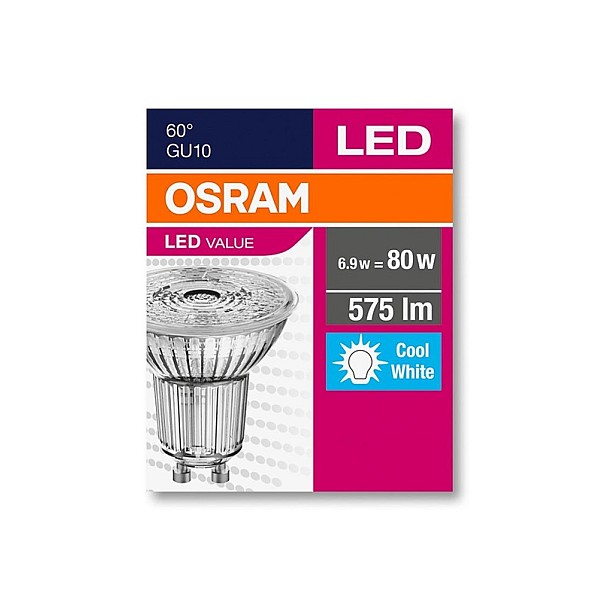 LED BULB VALUE PAR16 6.9W/840 GU10 36°