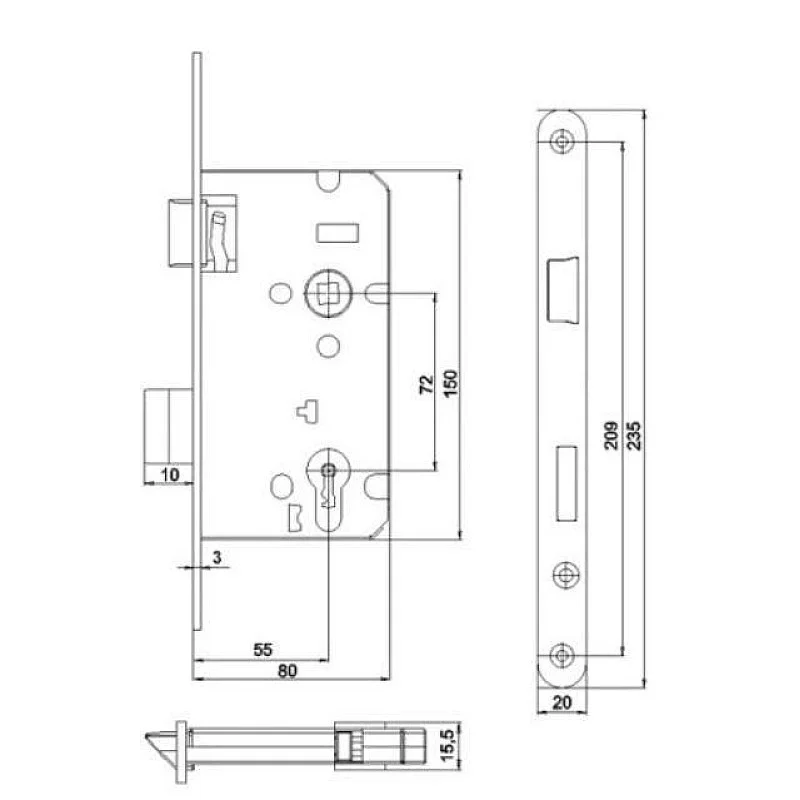 SLĒDZENE IEBŪVĒJAMA WC 27ACL K 72/55 ZN SLĒDZENE IEBŪVĒJAMA WC 27ACL K 72/55 ZN