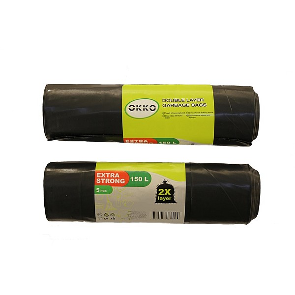 GARBAGE BAGS OKKO 2LAYER 150L 5PCS