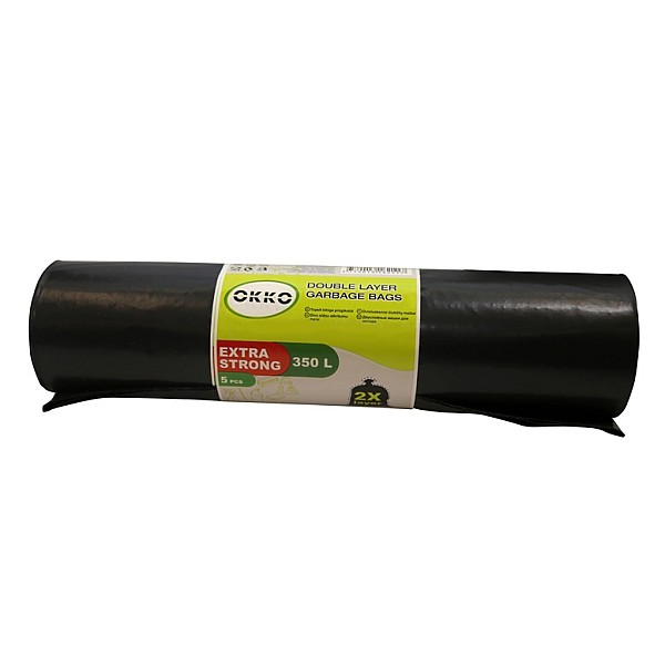 GARBAGE BAGS OKKO 2LAYER 350L 5PCS