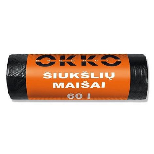 Šiukšlių maišai Okko. 60 l. 10 vnt.. 20MK