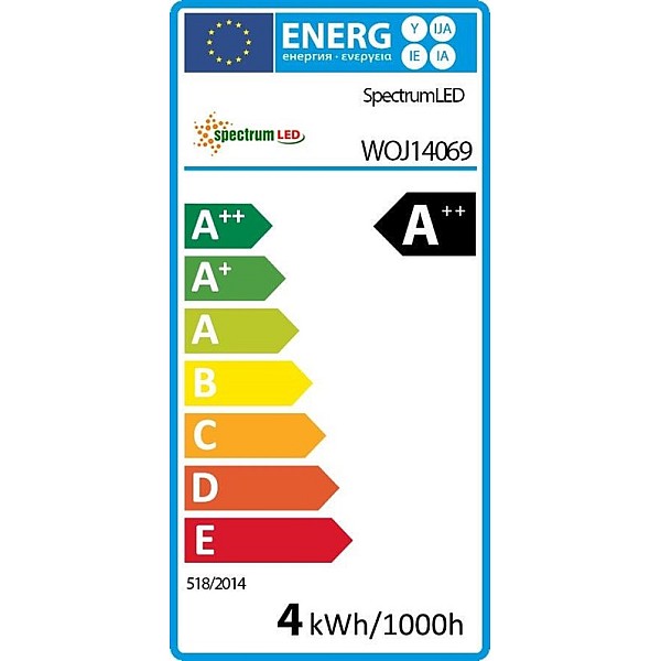 LED lemputė E14 B35 4W 2700K 400LM MT