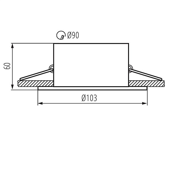 LUMINAIRE APRTILA DTO-W G5.3/GU10 IP20