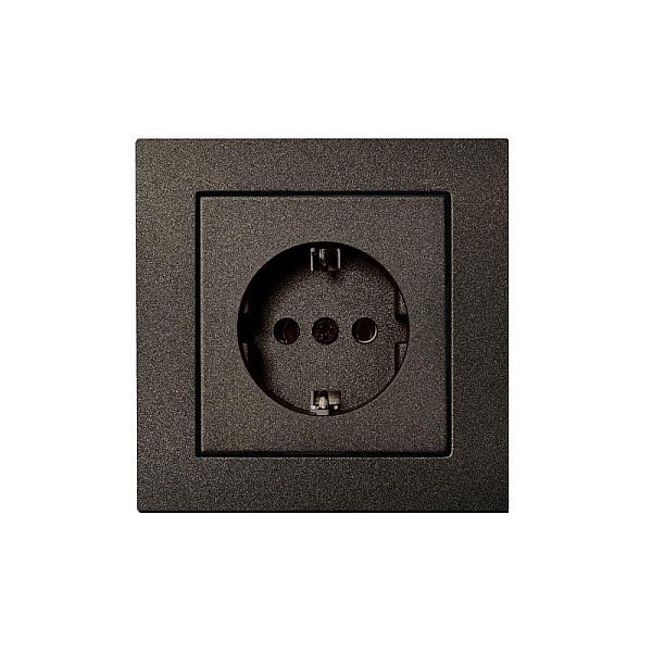 SOCKET OUTLET ĮKL16-204-01 EPSILON BLACK