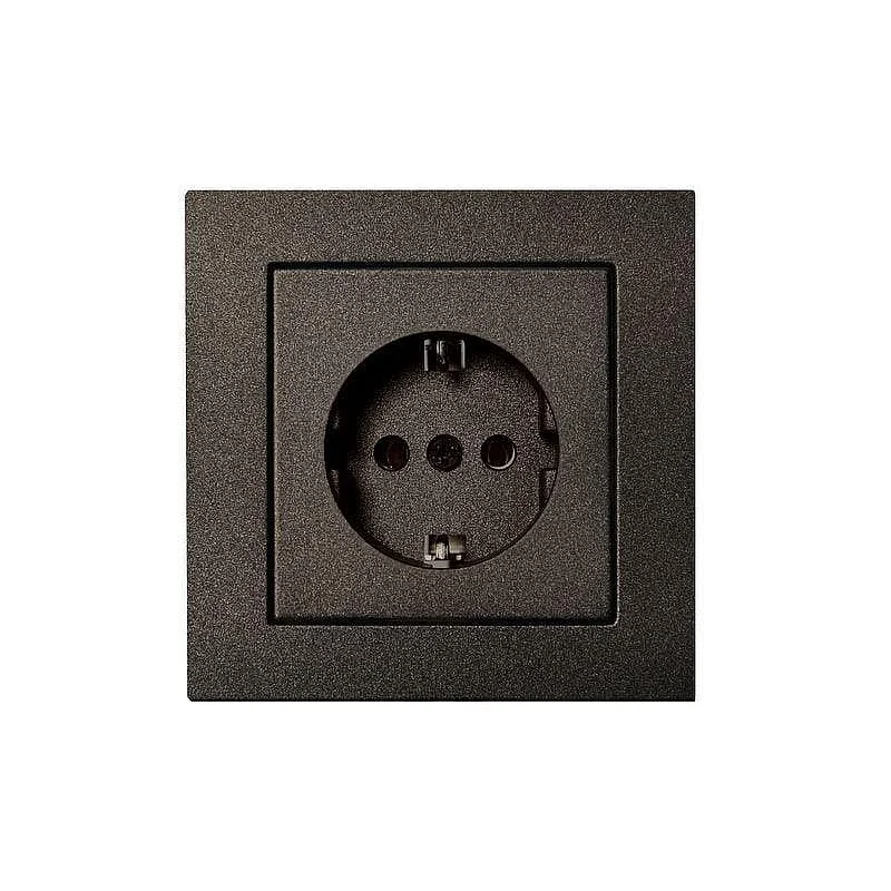 SOCKET OUTLET ĮKL16-204-01 EPSILON BLACK SOCKET OUTLET ĮKL16-204-01 EPSILON BLACK