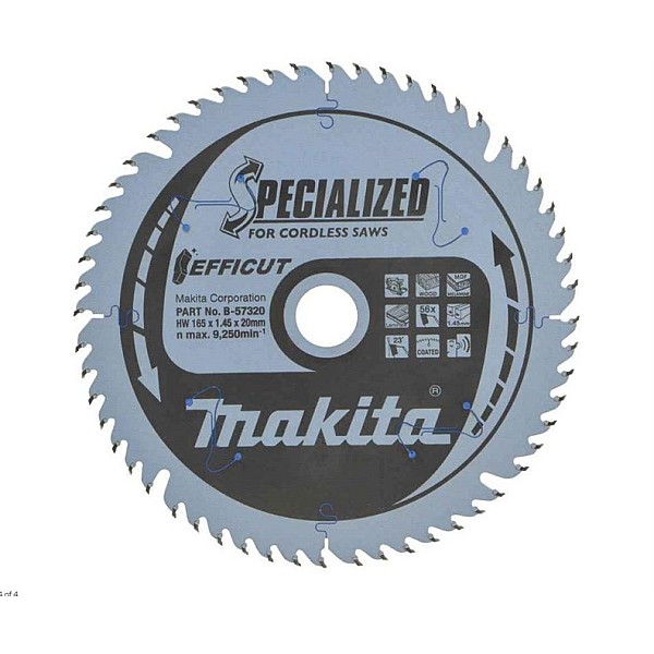 Medienos pjovimo diskas Makita B-57320. 165 x 20 x 1.45 mm