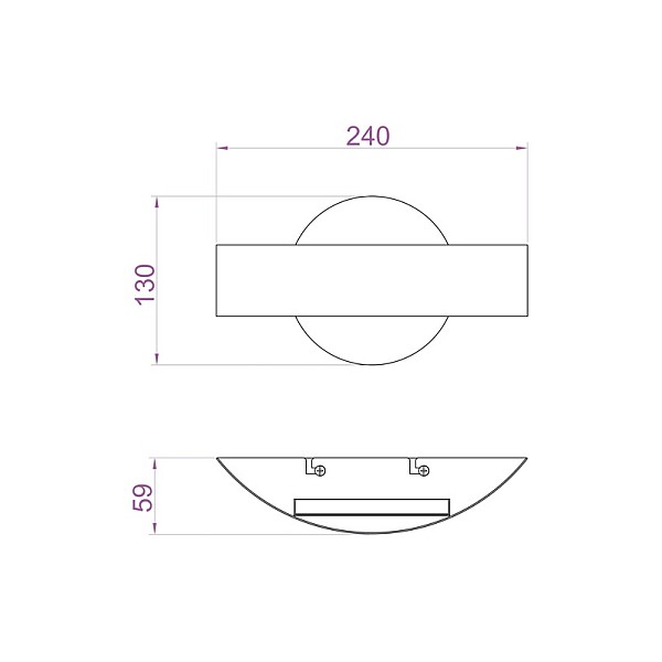 Sieninis šviestuvas DOMOLETTI LUISA WL14015A-WH. 4 W. LED