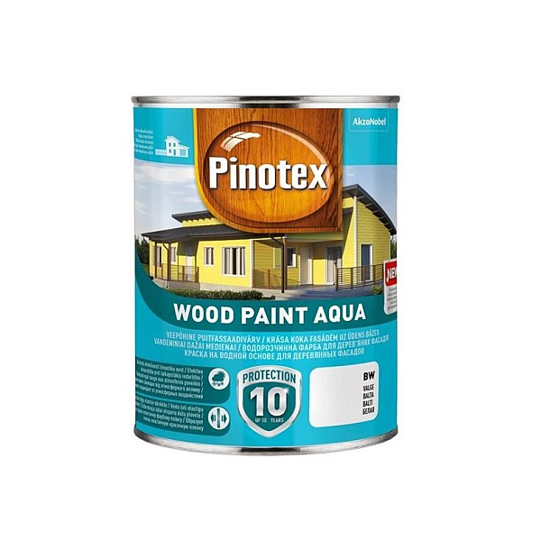 Emulsiniai dažai Pinotex Wood Paint Aqua. balti. 1l