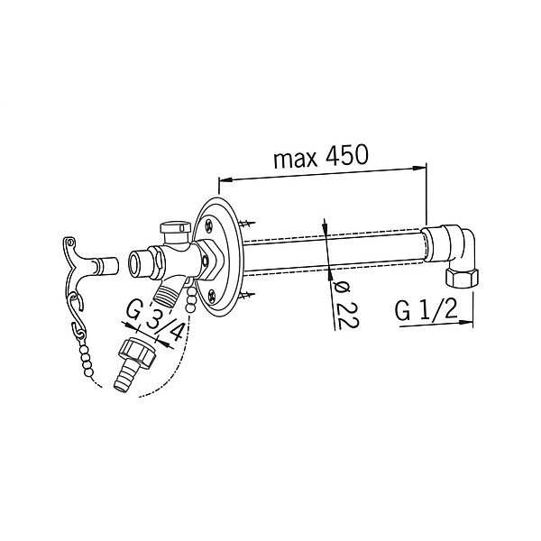 Lauko čiaupas Oras 431716. neužšąlantis