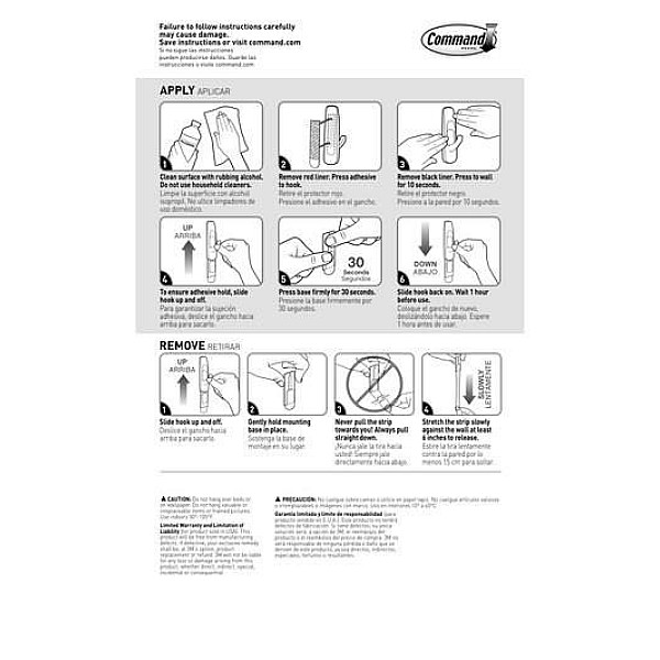 COMMAND TRANSPARENT MEDIUM HOOKS 17091CL