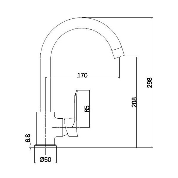 KITCHEN FAUCET HIGH DF11606