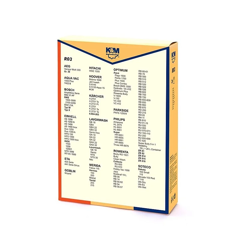 Dulkių siurblių maišeliai K&M R03 Micro. 3 vnt Dulkių siurblių maišeliai K&M R03 Micro. 3 vnt