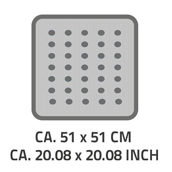 PAKLĀJS DUŠAS BEZ PVC 51X51CM SMILTS