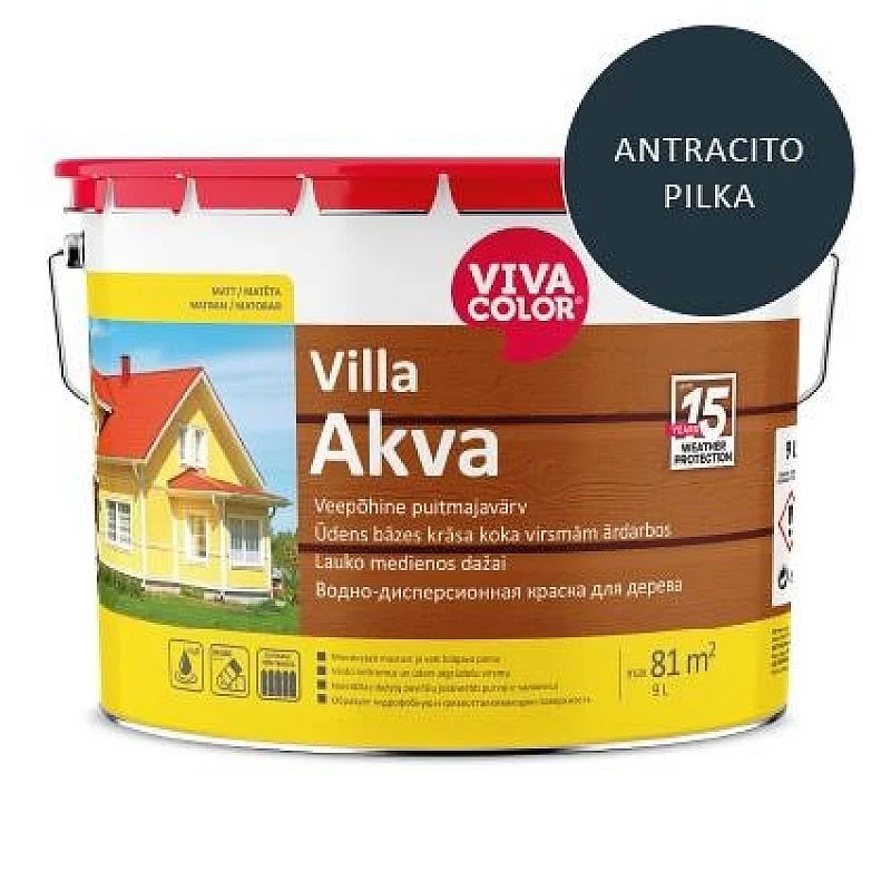 PAINT FACADE VILLA AKVA GREY 7016 9L PAINT FACADE VILLA AKVA GREY 7016 9L