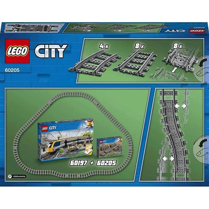 Konstruktorius LEGO City Bėgiai ir posūkiai 60205 Konstruktorius LEGO City Bėgiai ir posūkiai 60205