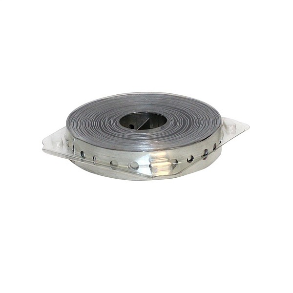 STEEL STRAP 25X0.5/10M 2 HOLES 90023