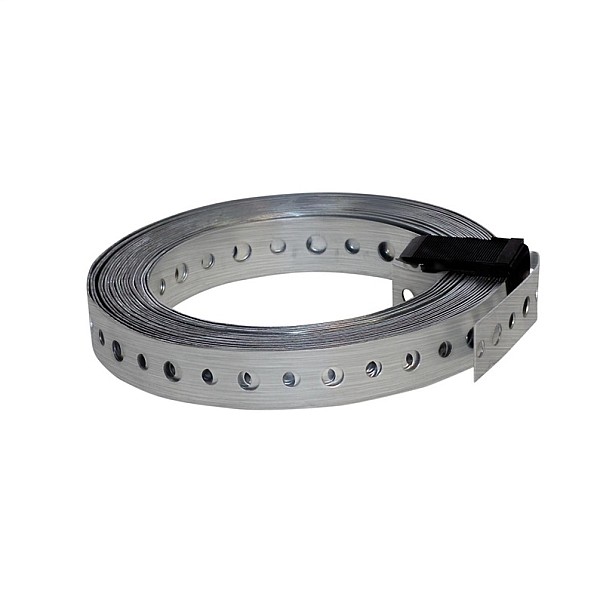 STEEL STRAP 25X1.0/10M 2 HOLES 90027