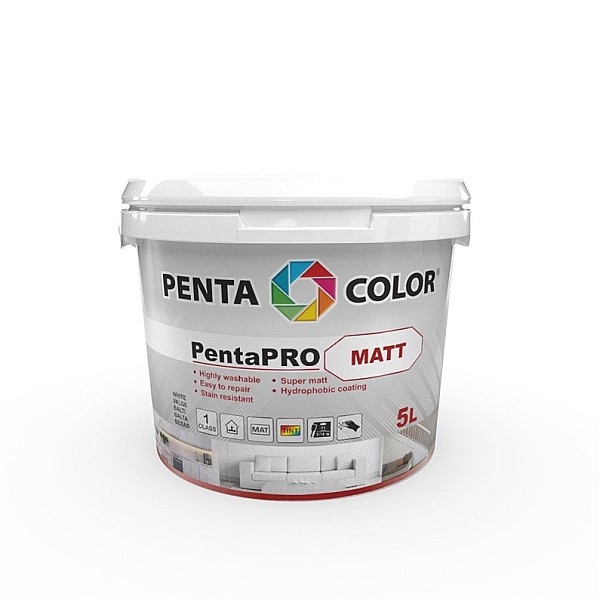 PAINT PENTACOLOR PENTAPRO MATT BALT 5L