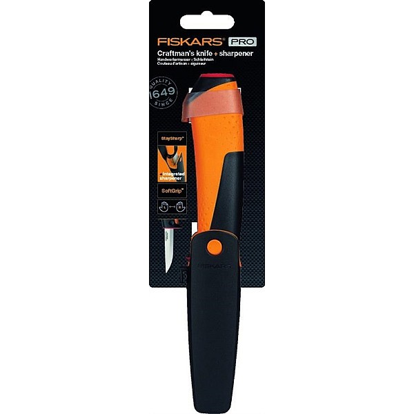 FISKARS CRAFTSMANS KNIFE WITH SHARPENER