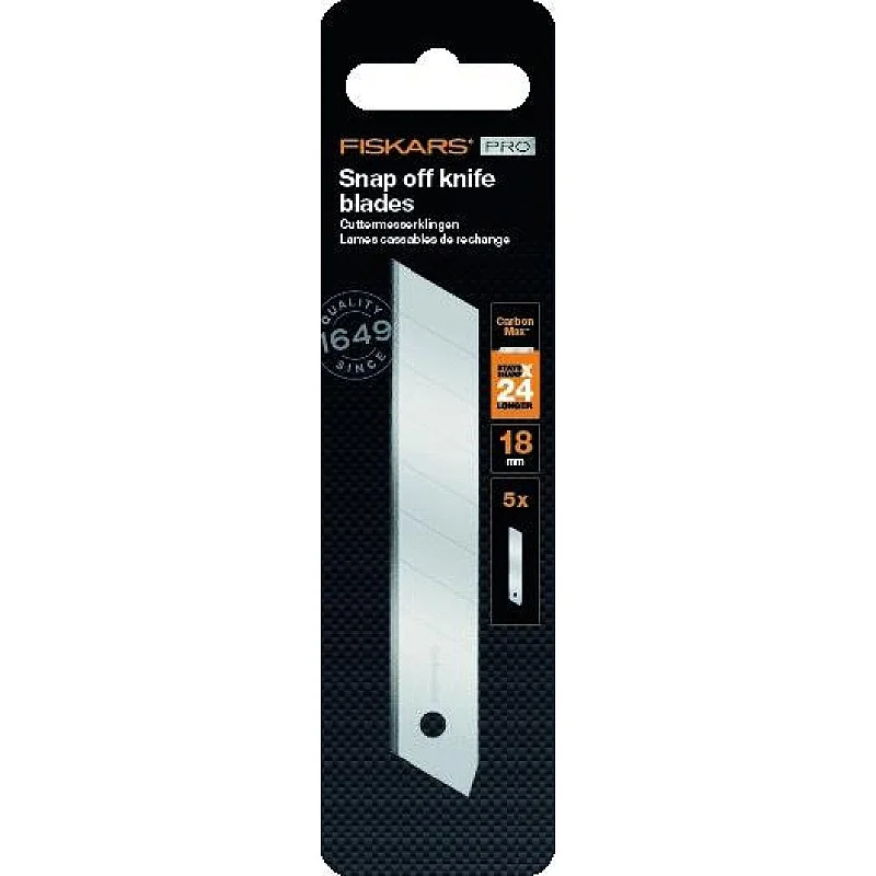 SNAP OFF KNIFE CMAX 18MM 5PCS FISKARS