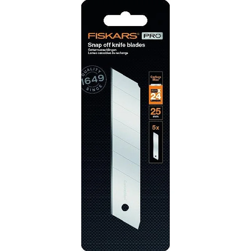 SNAP OFF KNIFE CMAX 25MM 5PCS FISKARS