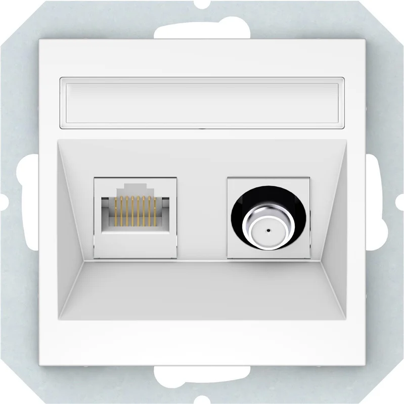 SAT ir kompiuterio lizdas VILMA QR1000. baltos spalvos SAT ir kompiuterio lizdas VILMA QR1000. baltos spalvos