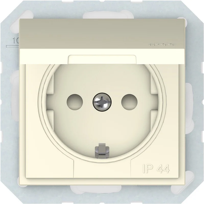 Kištukinis lizdas VILMA QR1000. dramblio kaulo spalvos. IP44 Kištukinis lizdas VILMA QR1000. dramblio kaulo spalvos. IP44