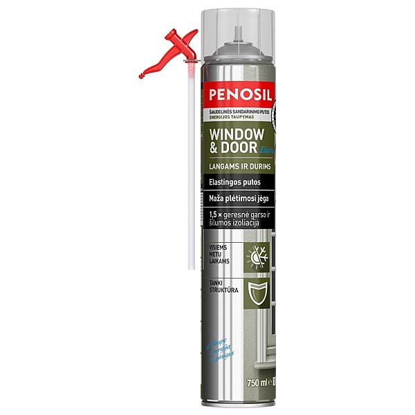 Šiaudelinės sandarinimo putos Penosil Window&Door. 750 ml