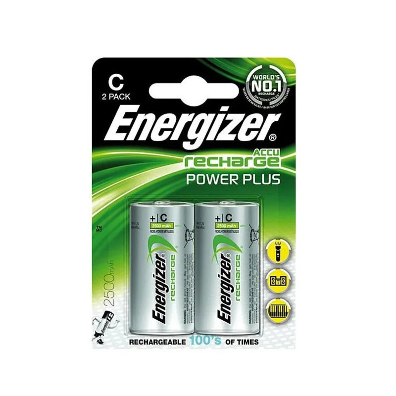 Kraunami elementai Energizer C 2500 mAh. 2 vnt. Kraunami elementai Energizer C 2500 mAh. 2 vnt.
