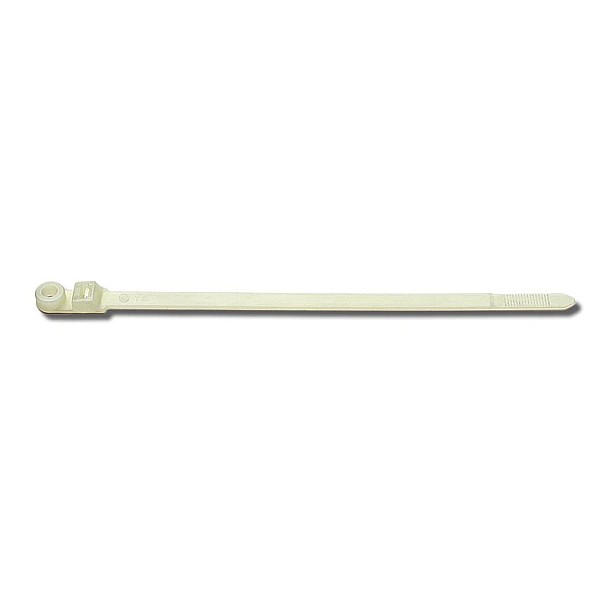 CABLE TIES 200X4.5 W/HOLE WHITE 100PCS