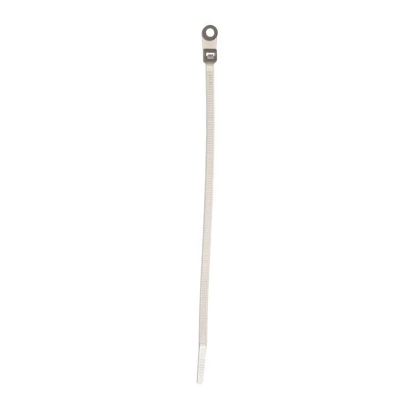 CABLE TIES 200X4.5 W/HOLE WHITE 100PCS