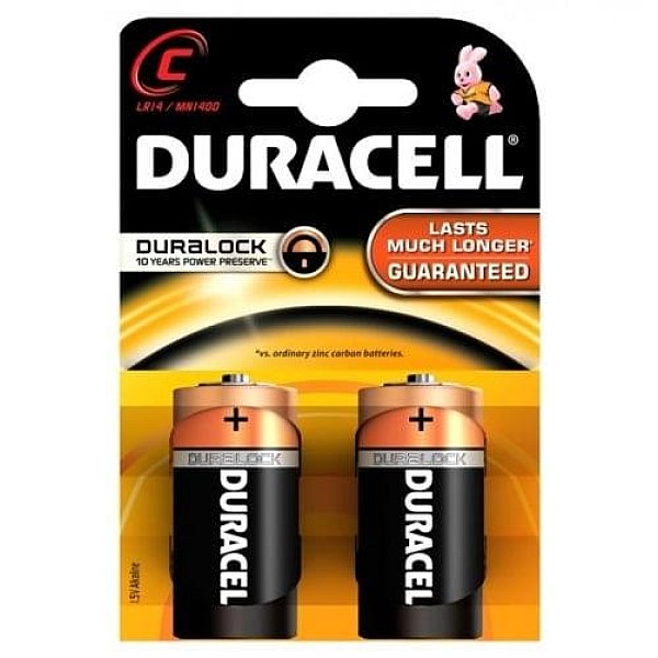 Elementai Duracell. LR14. 2 vnt.