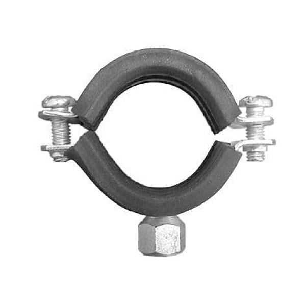 PIPE CLAMP 1½ (48MM) WITH RUBBER 2 PCS