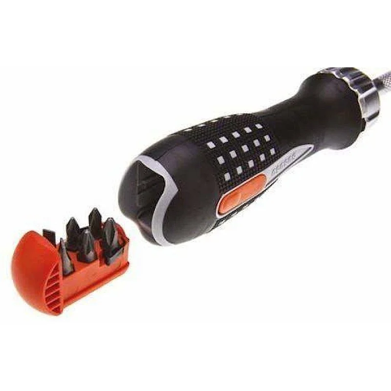 SCREWDRIVER RATCHET + BITS 6PCS 808050