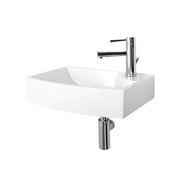 MINI STEP washbasin cast stone white