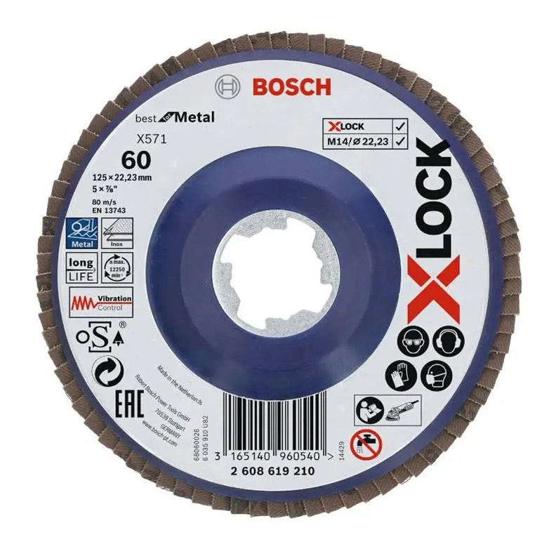 DISKS ZIEDLAPIŅU 125MM 60 BOSCH X-LOCK