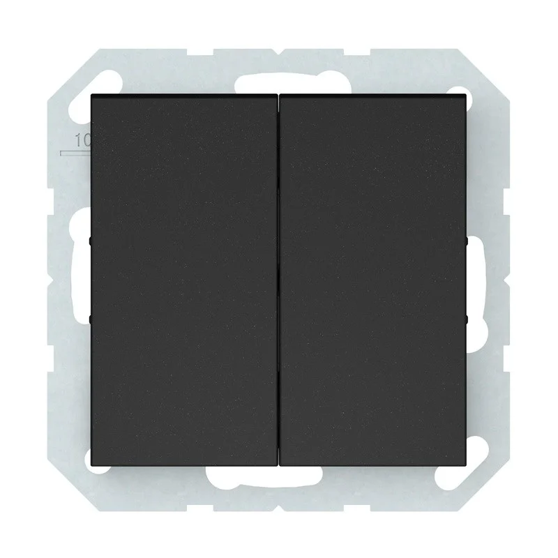 Jungiklis VILMA QR1000. 2 klav.. matinės juodos spalvos Jungiklis VILMA QR1000. 2 klav.. matinės juodos spalvos