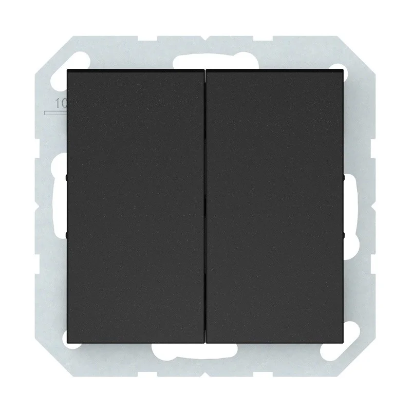 Jungiklis VILMA QR1000. 2 klav.. mat. juodos spalvos. IP44