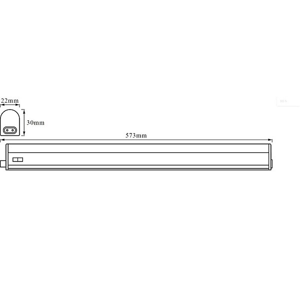 GAISMEKLIS BATTEN 8W/840 LED 0.6M+JUNG