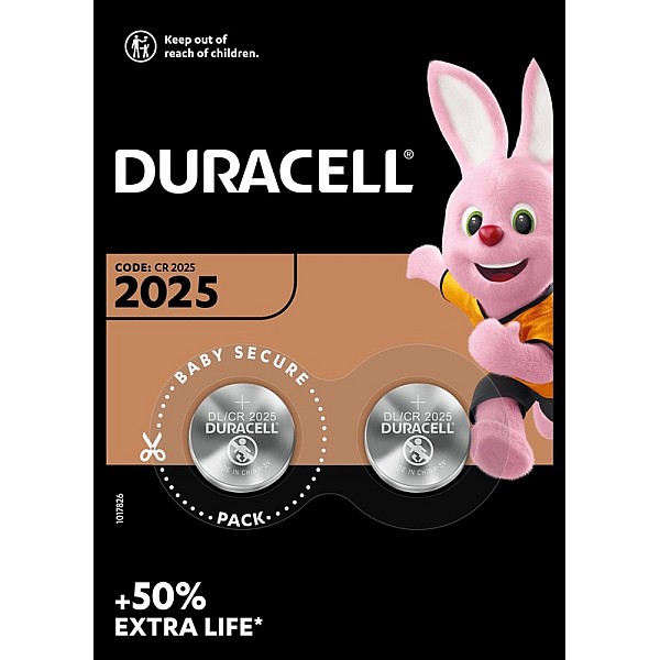 BATTERIES DURACELL 2025 2PCS