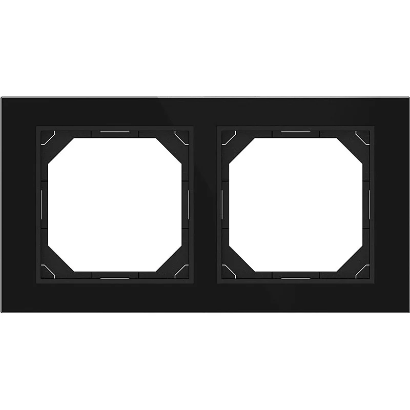 Dvivietis rėmelis VILMA QR1000. juodas stiklas Dvivietis rėmelis VILMA QR1000. juodas stiklas