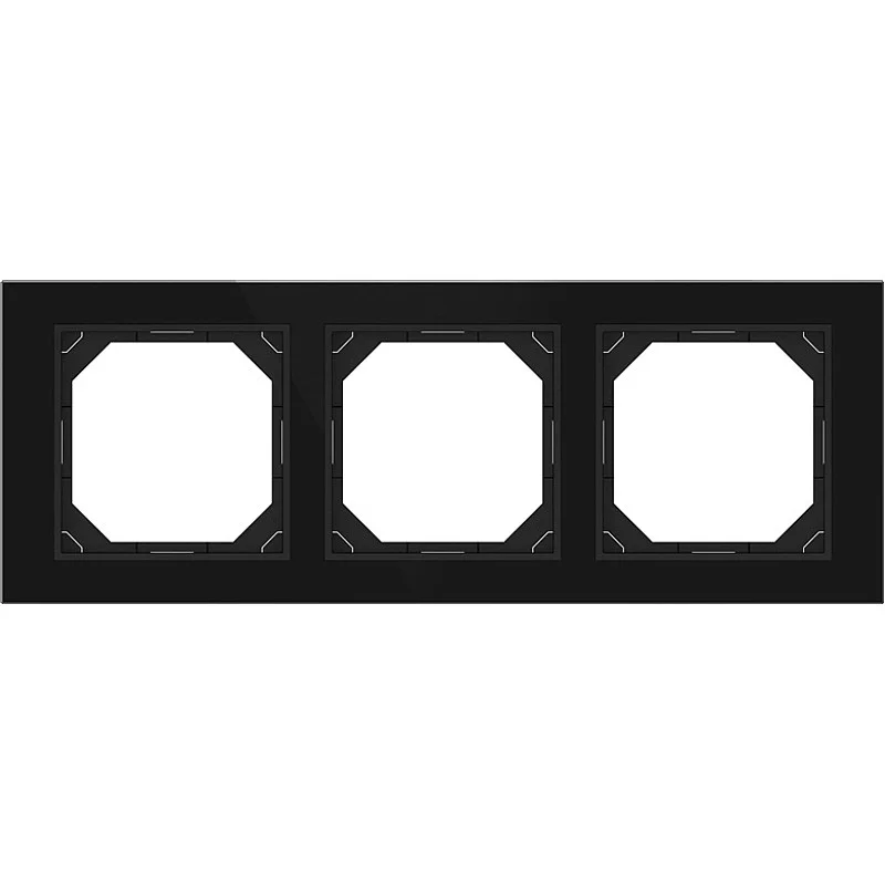 Trivietis rėmelis VILMA QR1000. juodas stiklas Trivietis rėmelis VILMA QR1000. juodas stiklas