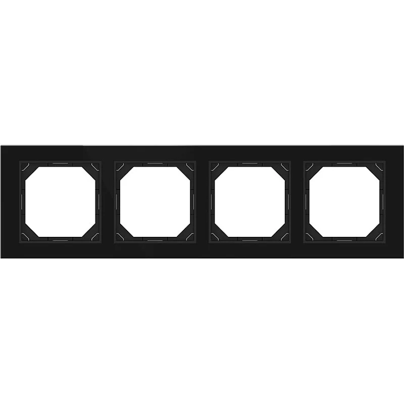 Keturvietis rėmelis VILMA QR1000. juodas stiklas Keturvietis rėmelis VILMA QR1000. juodas stiklas