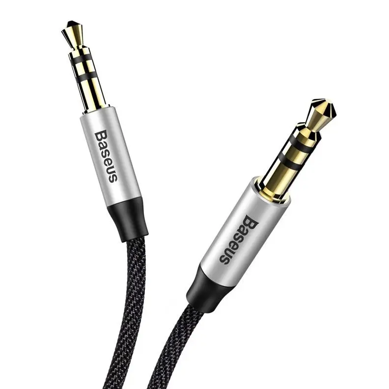 Vads BASEUS 3.5mm M. 3.5mm M. 1m. melns CAM30-BS1 Vads BASEUS 3.5mm M. 3.5mm M. 1m. melns CAM30-BS1