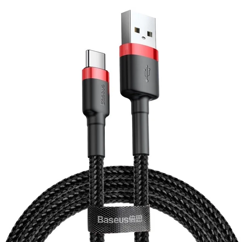 Vads BASEUS USB TypeA M. USB TypeC M. 1m melns CATKLF-B91 Vads BASEUS USB TypeA M. USB TypeC M. 1m melns CATKLF-B91
