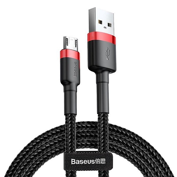 Kabelis BASEUS USB Type A M. MicroUSB M. 1m. melns