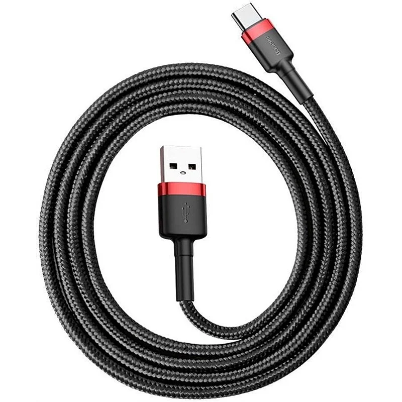 Vads BASEUS USB TypeA M. USB TypeC M. 1m melns CATKLF-B91 Vads BASEUS USB TypeA M. USB TypeC M. 1m melns CATKLF-B91