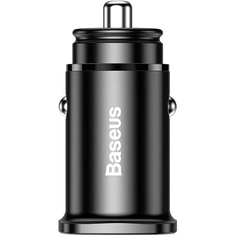 Įkroviklis auto USB 2.0 -USB-C 30W.black